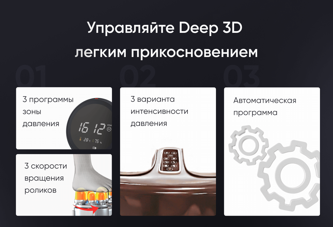 Функционал iMassage Deep 3D